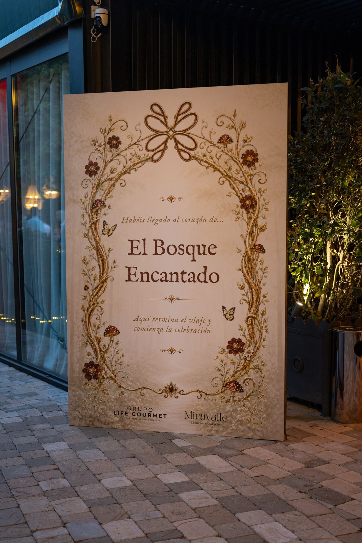 Cartel de entrada a El Bosque Encantado